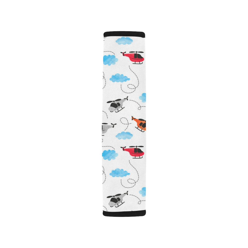 Watercolor helicopter cloud pattern Car Seat Belt Cover