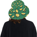Durian pattern green background Unisex Bucket Hat