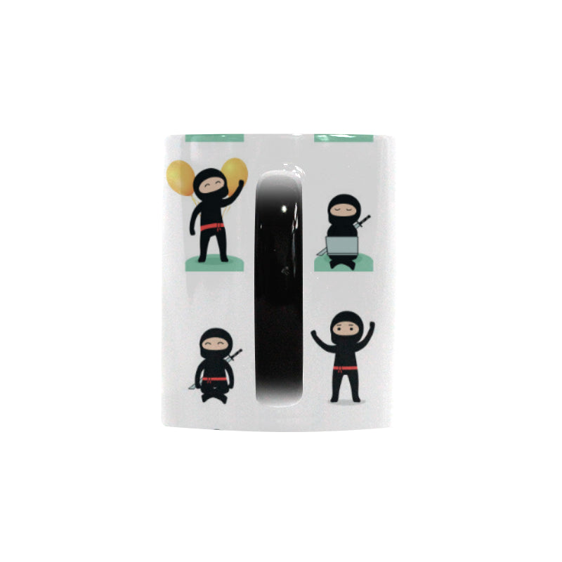 Cute ninja katana sword pattern Morphing Mug Heat Changing Mug