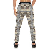 Happy pug pattern Unisex Casual Sweatpants