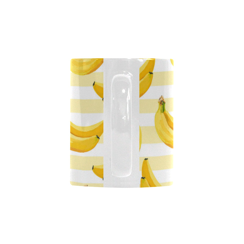 Banana pattern blackground Classical White Mug (Fulfilled In US)