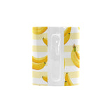 Banana pattern blackground Classical White Mug (Fulfilled In US)