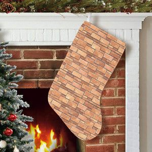 Brick Printed Pattern Print Design 04 Christmas Stocking
