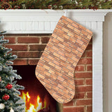 Brick Printed Pattern Print Design 04 Christmas Stocking