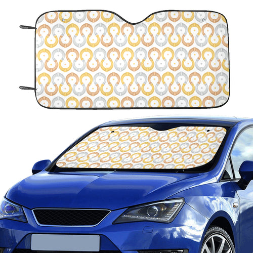 Horseshoes Pattern Print Design 03 Car Sun Shade