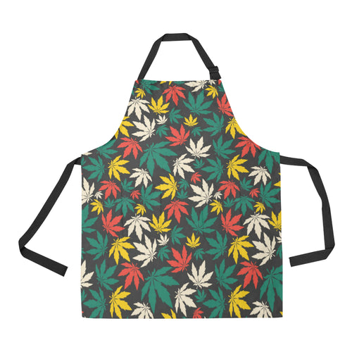 Canabis Marijuana Weed Pattern Print Design 02 All Over Print Adjustable Apron