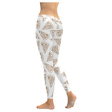 Hand drawn pizza pattern Women's Legging Fulfilled In US