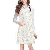 Bread Toast Pattern Print Design 01 All Over Print Adjustable Apron