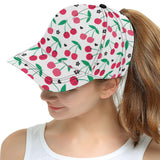 cherry pattern white background All Over Print Snapback Cap