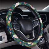 Pelican Pattern Print Design 05 Car Steering Wheel Cover
