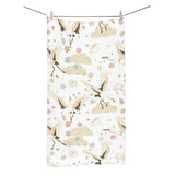 Beautiful Japanese cranes pattern Bath Towel