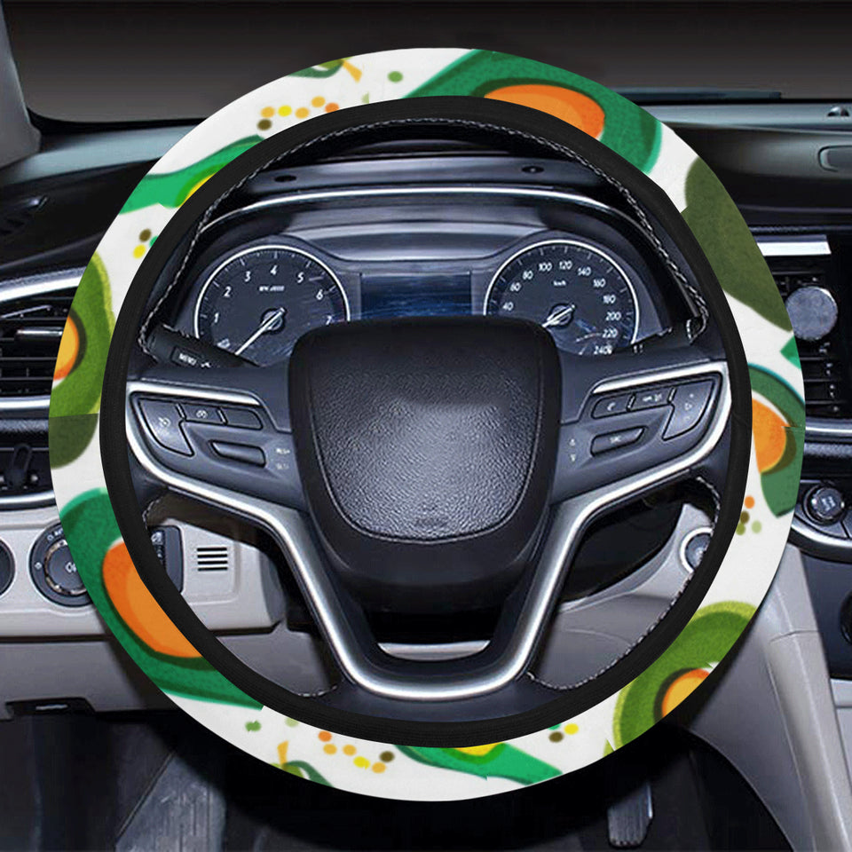 Avocado design pattern Car Steering Wheel Cover