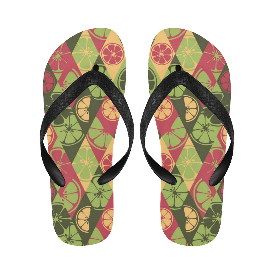 Cool Geometric lime pattern Unisex Flip Flops