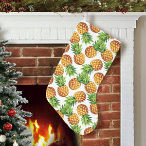 Pineapples design pattern Christmas Stocking