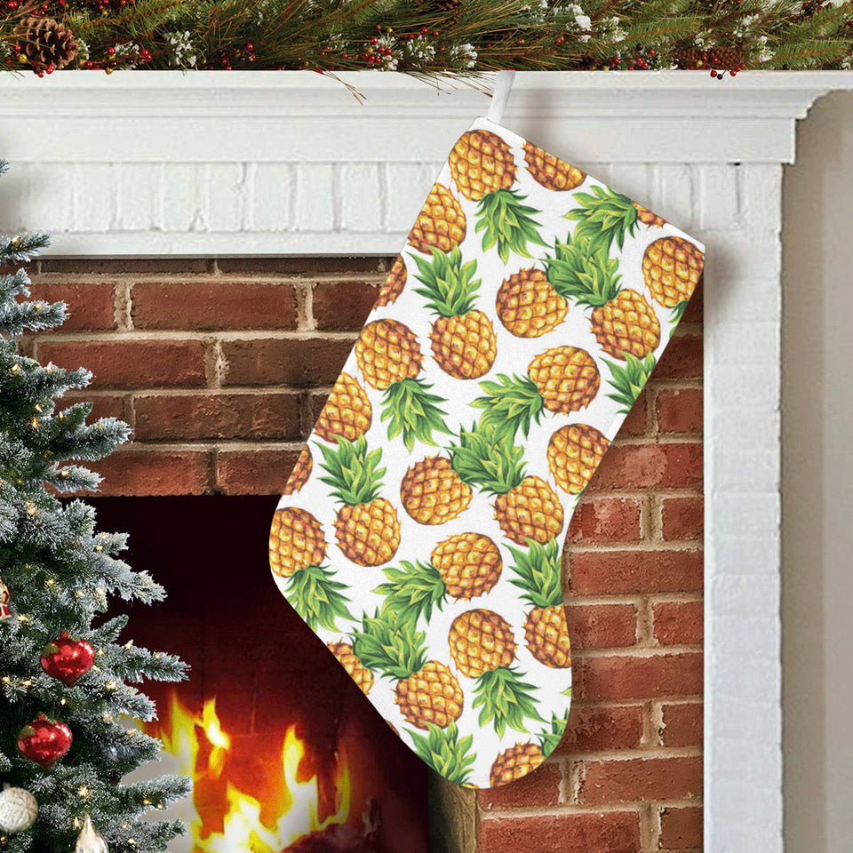 Pineapples design pattern Christmas Stocking