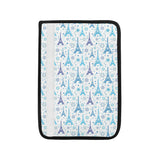 Blue Eiffel Tower Theme Pattern Print Design 01 Car Seat Belt Cover