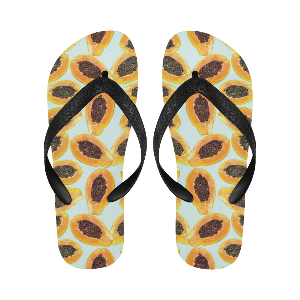 Watercolor papaya pattern Unisex Flip Flops