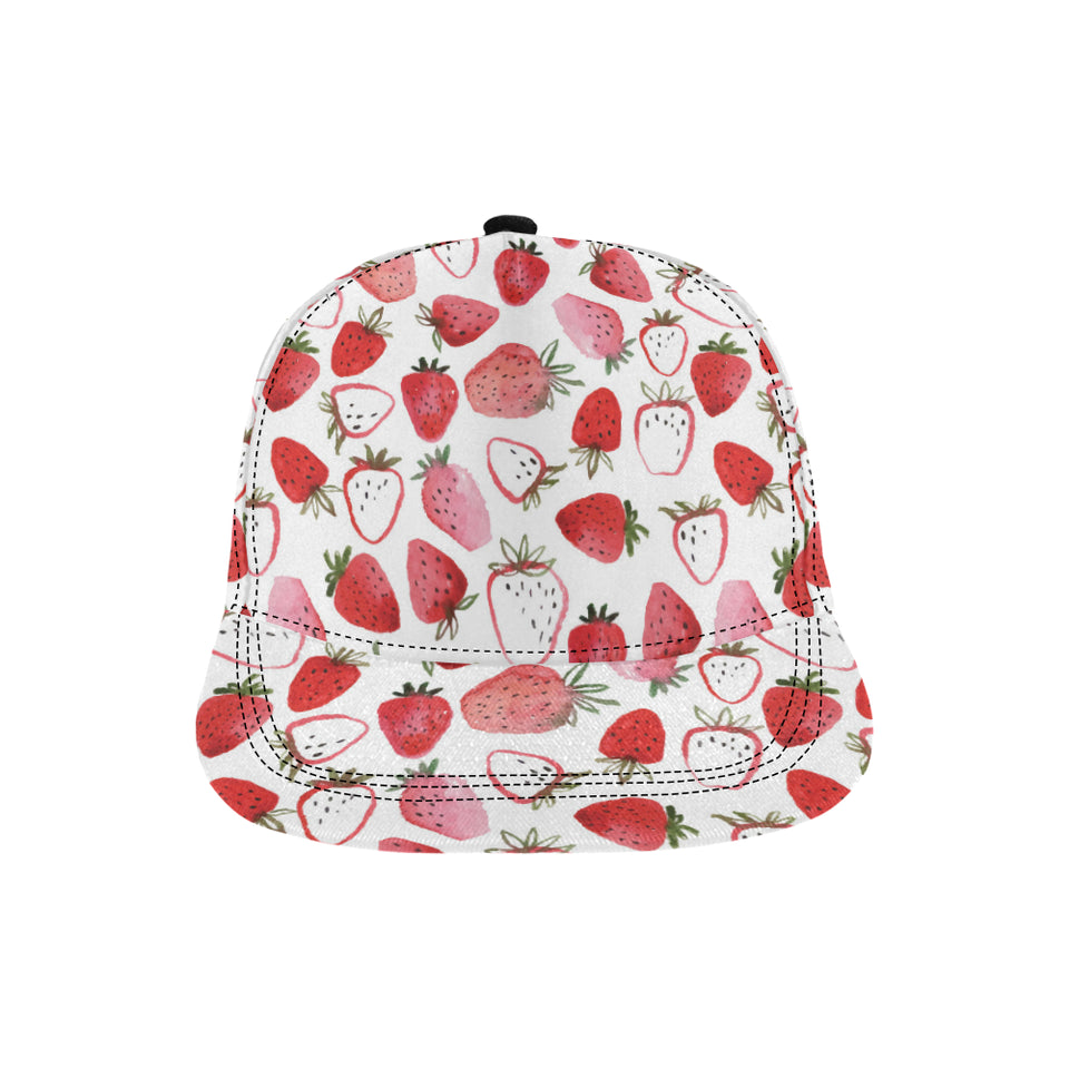 watercolor hand drawn beautiful strawberry pattern All Over Print Snapback Cap