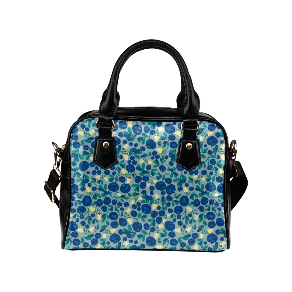 blueberry design pattern Shoulder Handbag