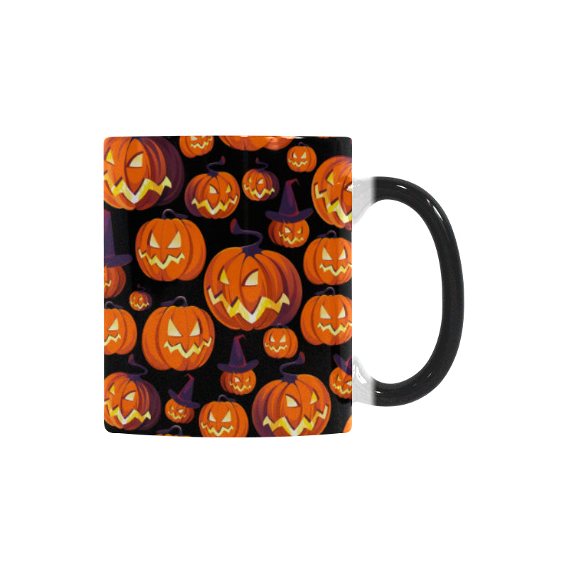 Halloween Pumpkin pattern Morphing Mug Heat Changing Mug