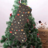 Coffee bean leave pattern Christmas Stocking