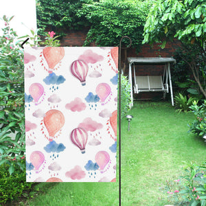 Watercolor air balloon cloud pattern House Flag Garden Flag