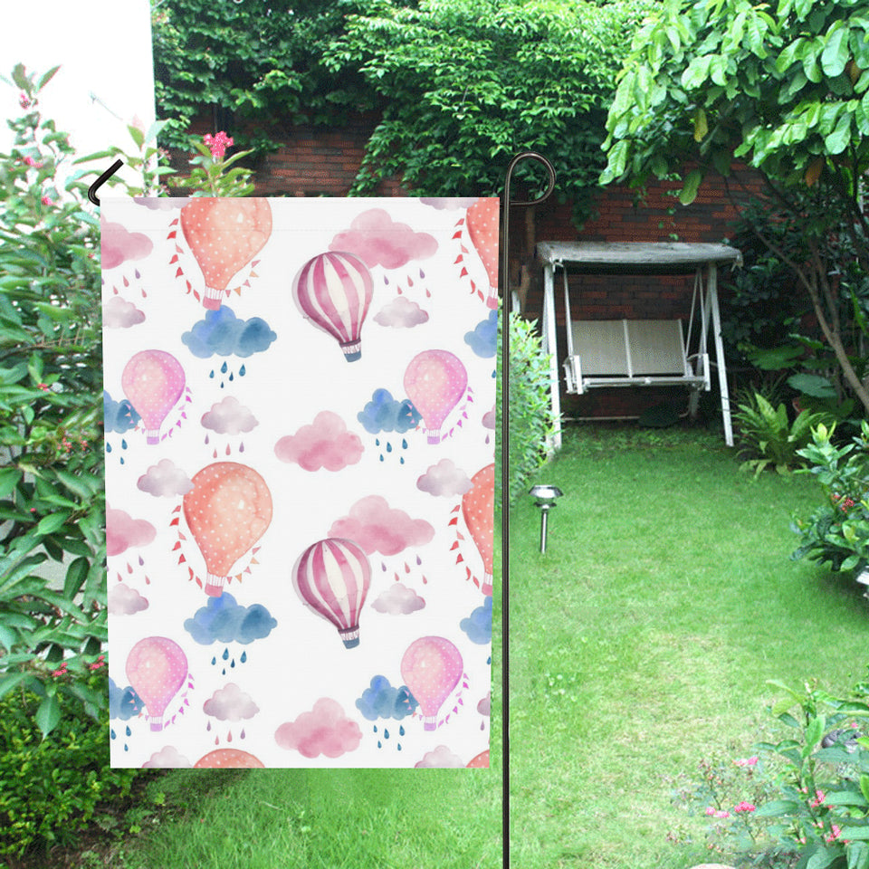 Watercolor air balloon cloud pattern House Flag Garden Flag