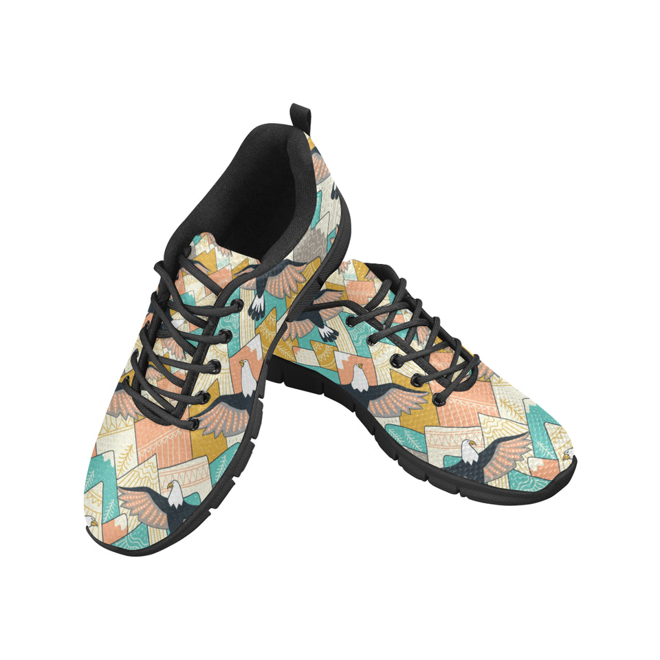 Eagle Pattern Print Design 02 Men's Breathable Sneakers ( Model 055)