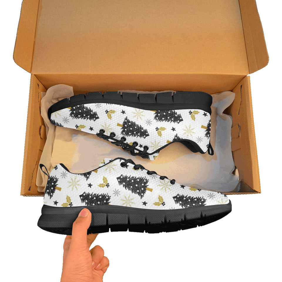 Christmas tree holly snow star pattern Men's Sneaker Shoes