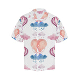 Watercolor air balloon cloud pattern Men's All Over Print Hawaiian Shirt