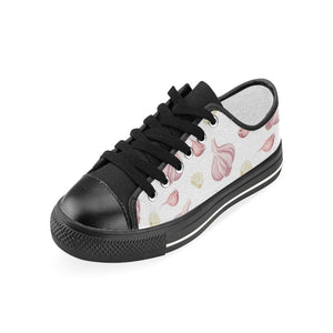 Garlic pattern Kids' Boys' Girls' Low Top Canvas Shoes Black