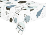Hand drawn space elements space rocket star planet Tablecloth