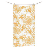 hand drawn orange fruit pattern Bath Towel