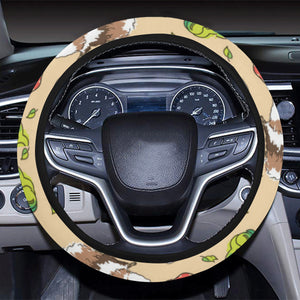 Guinea Pig Pattern Print Design 05 Car Steering Wheel Cover