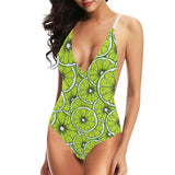 Slices of Lime design pattern Women's One-Piece Swimsuit