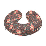 fox leaves mushroom pattern U-Shaped Travel Neck Pillow