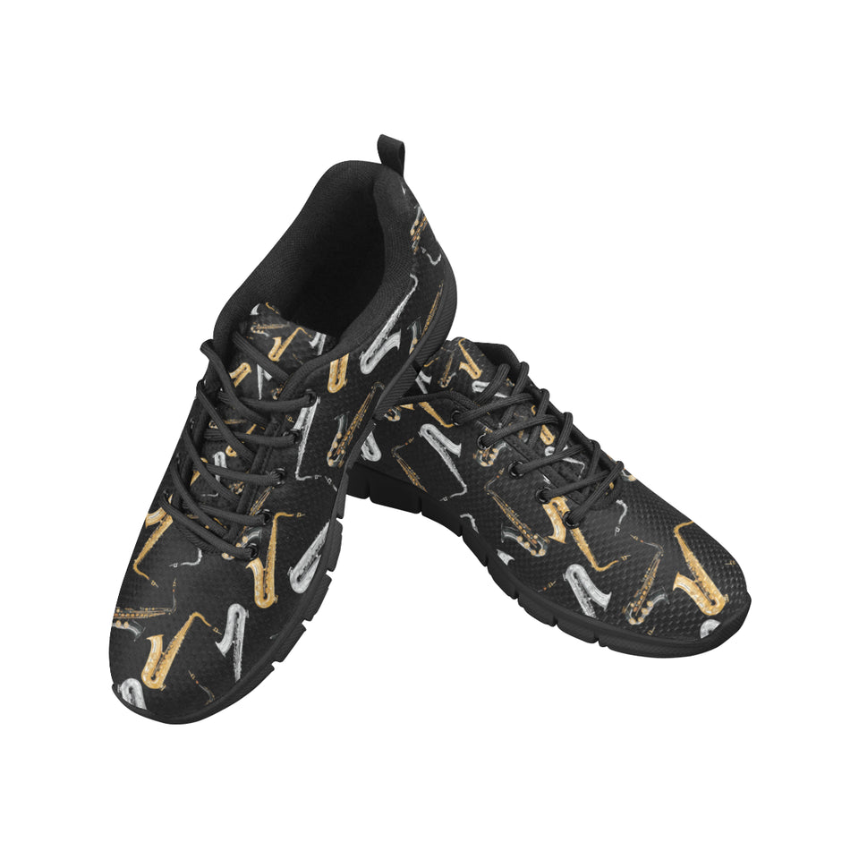 saxophone design pattern Women's Sneaker Shoes