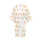 cute onions smiling faces Women's Short Kimono Robe