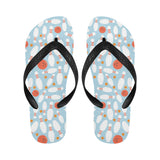Bowling ball bowling pins blue blackground Unisex Flip Flops