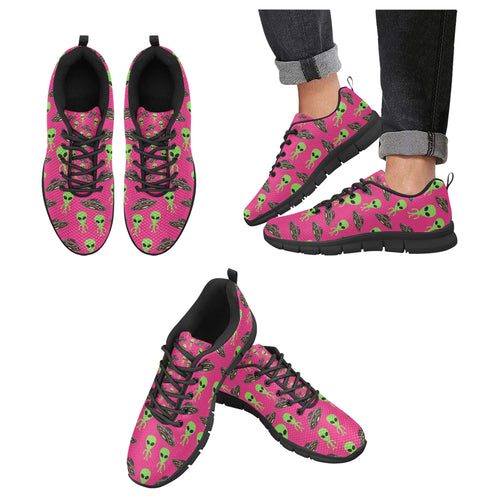 Alien Pattern Print Design 03 Men's Breathable Sneakers ( Model 055)