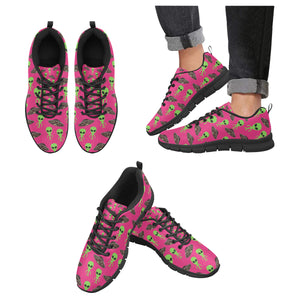 Alien Pattern Print Design 03 Men's Breathable Sneakers ( Model 055)