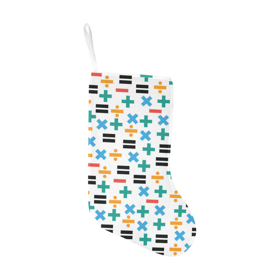 Math Pattern Print Design 05 Christmas Stocking