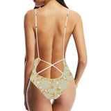Cute fat shiba inu dog pattern Women's One-Piece Swimsuit