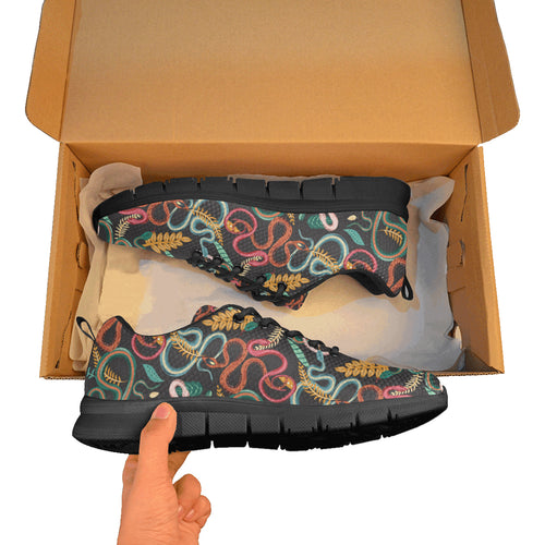 Colorful snake plant pattern Women's Sneaker Shoes