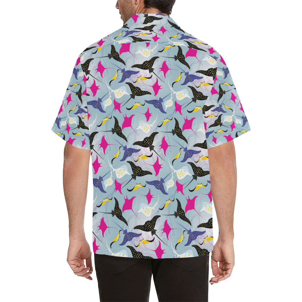 Stingray Pattern Print Design 01 Men's All Over Print Hawaiian Shirt (Model T58)