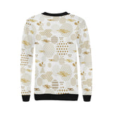 Beautiful gold japanese pattern Women's Crew Neck Sweatshirt