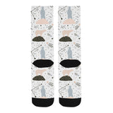 Polar bears star poka dot pattern Crew Socks