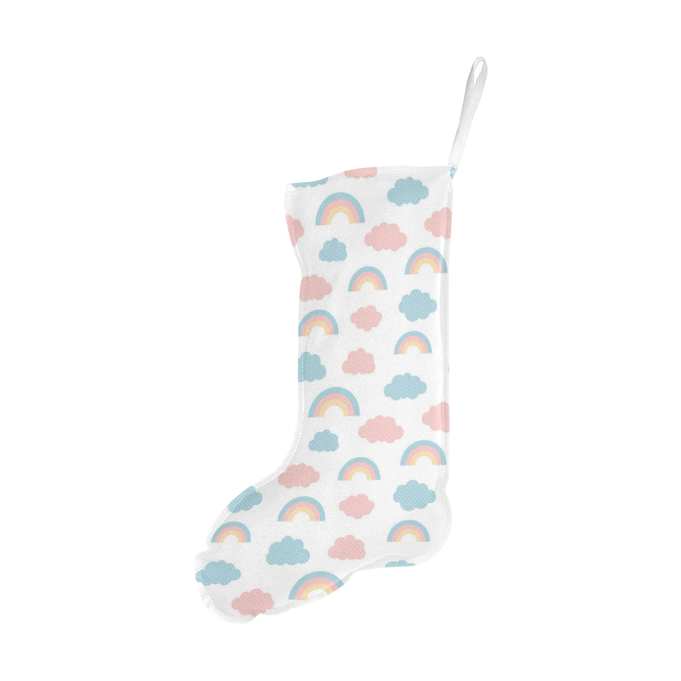 Cute rainbow clound pattern Christmas Stocking