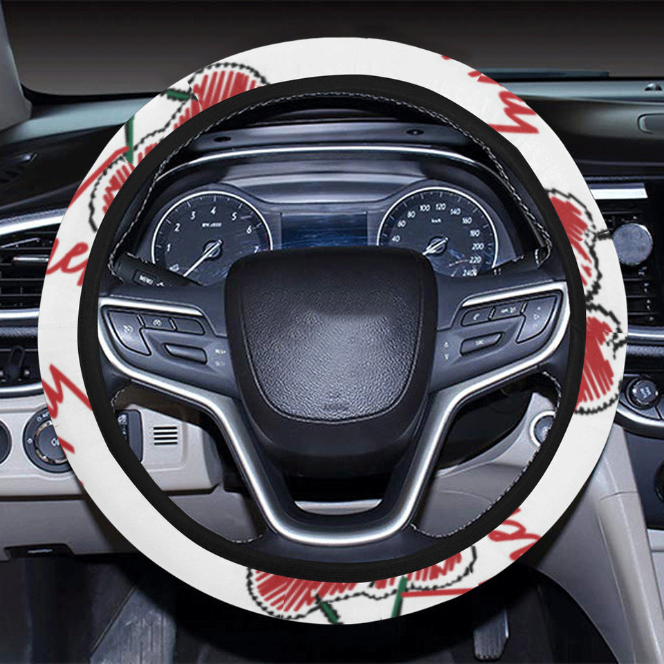 Hand drawn cherry pattern Car Steering Wheel Cover