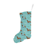 Dachshund decorative background Christmas Stocking